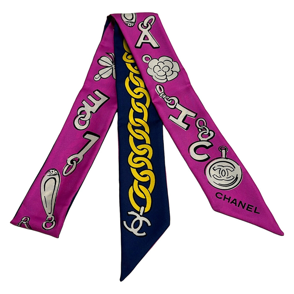 Chanel Purple Multi Scarf #369170C60B